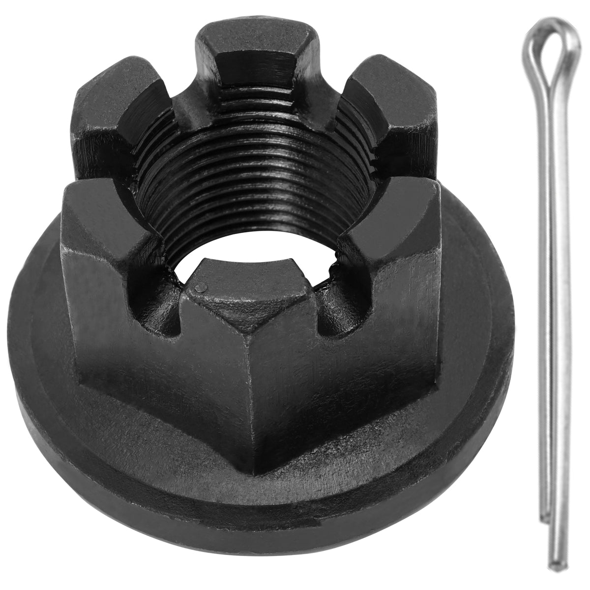 Castle Nut with Cotter Pin for King Kutter Rotary Gearbox 1-Inch (1/4-14)
