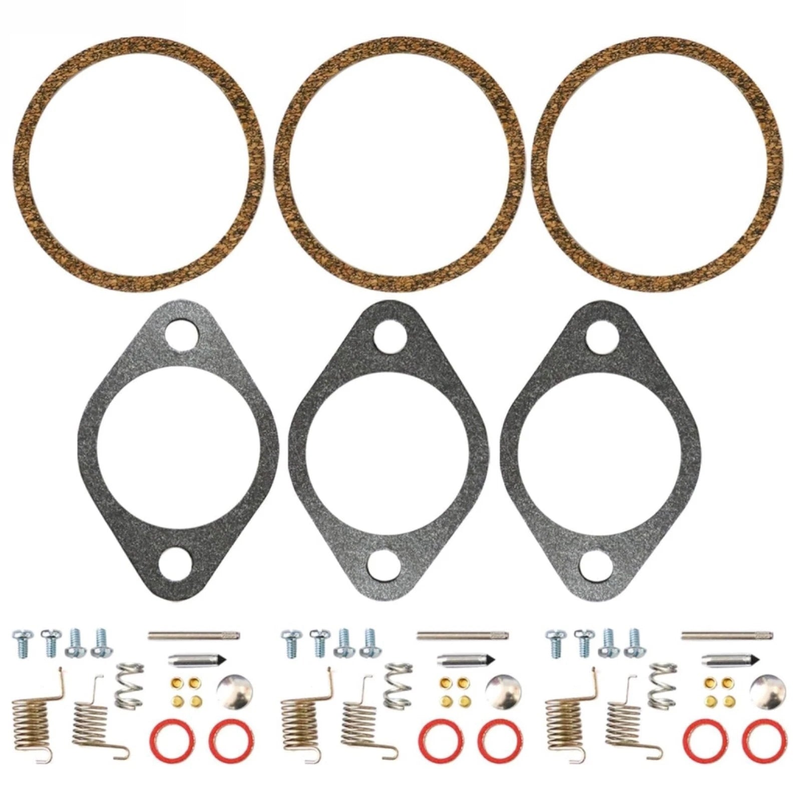 Set of 3 Carburetor Repair Kits for Force Sportjet Outboard (809735A1, FK10357)