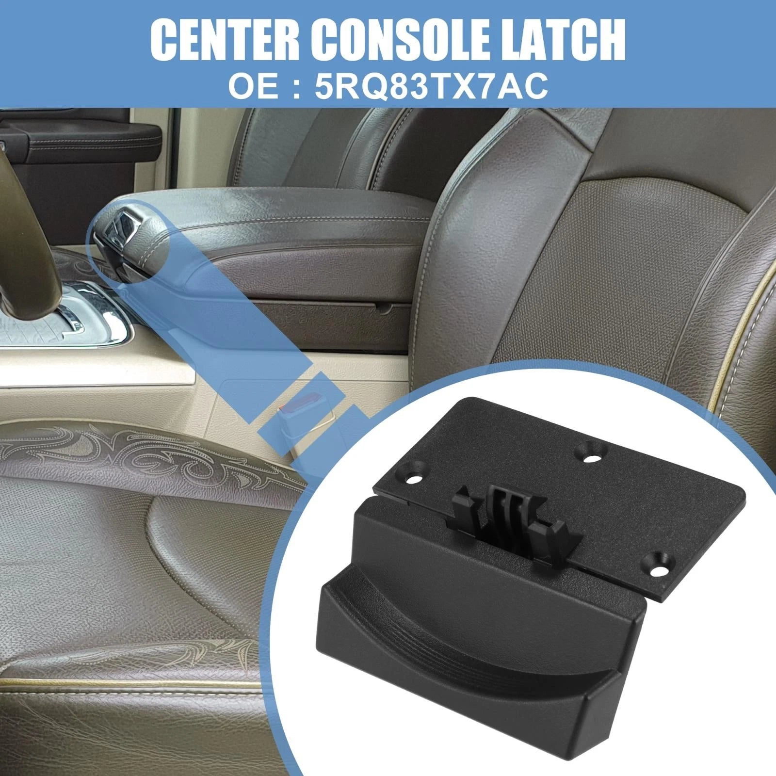 Console Armrest Lid Latch Replacement for Dodge Ram 1500 2500 3500 (2013–2018)