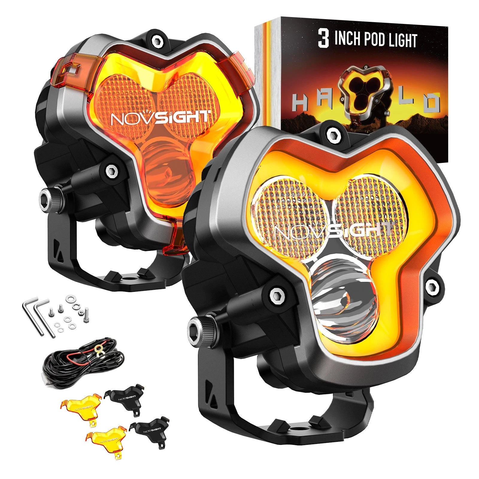 2X 3" LED Work Light Pod for Off-Road Vehicles (2010–2023)