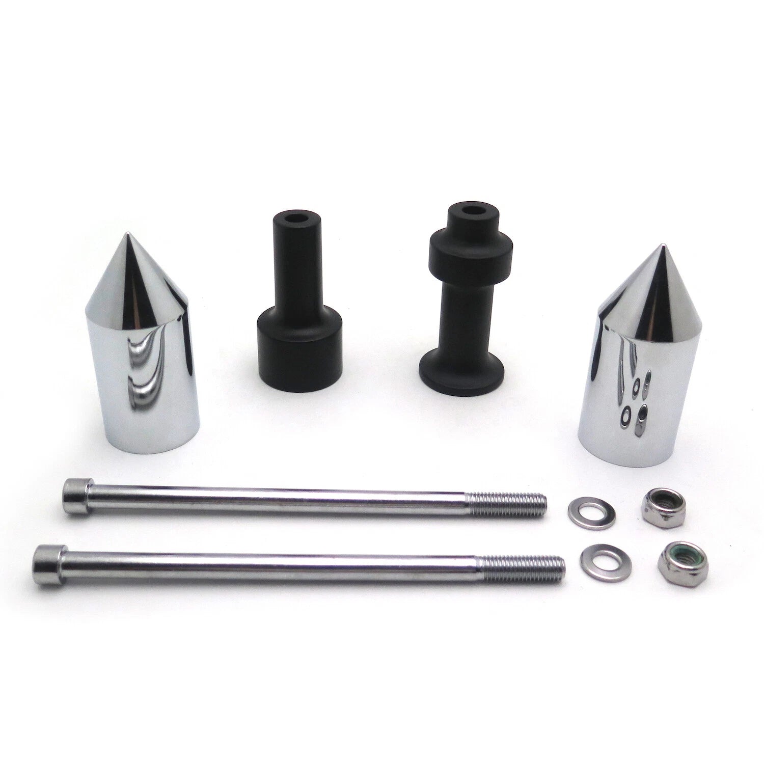 Chrome Spike Frame Slider Crash Protector for Kawasaki Z1000 (2003–2006)