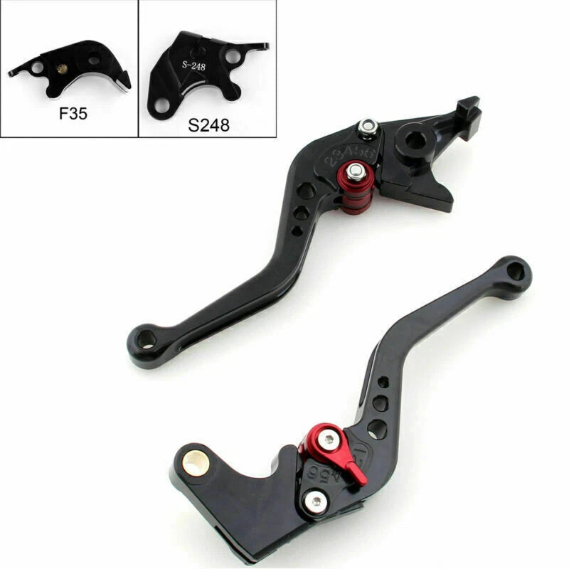 Short Brake Clutch Levers for Suzuki GSXR600 GSXR750 (2004–2005) Black T9