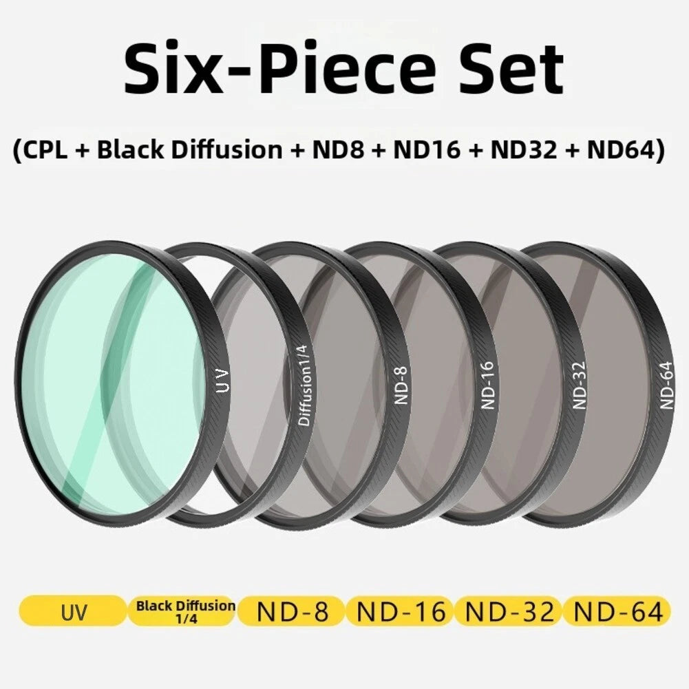 Complete Set ND Filter Kit for DJI Action 6 (2023) - UV CPL ND8 ND16 ND32 ND64