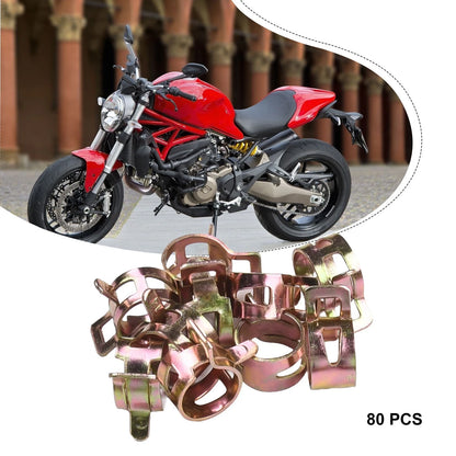 Set of 80 Spring Clips for Fuel Vacuum Hose (4mm-14mm)