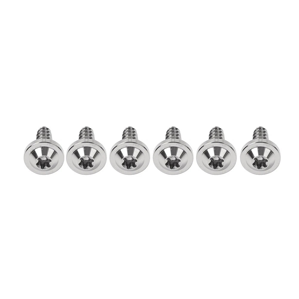 Set of 6 Titanium M5x15mm Torx Head Self Tapping Screws Fasteners