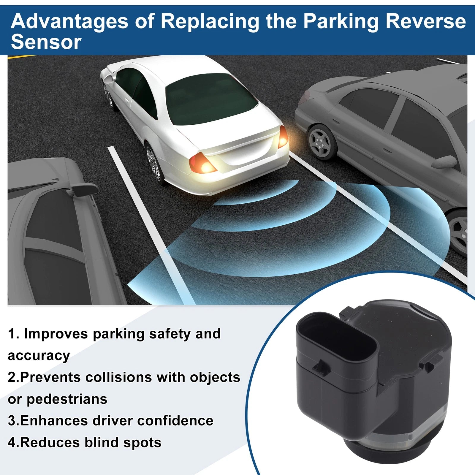 1 Pc Reverse Backup Parking Sensor No.66209142210 for BMW 6 Series E63 (2003–2010)
