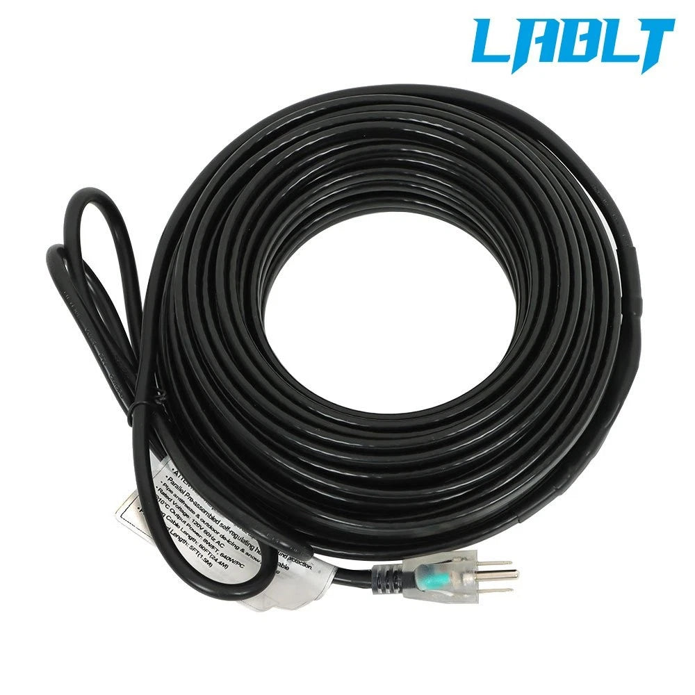 Heat Tape Kit for Roofs with Aluminum Clip Hook (80FT)