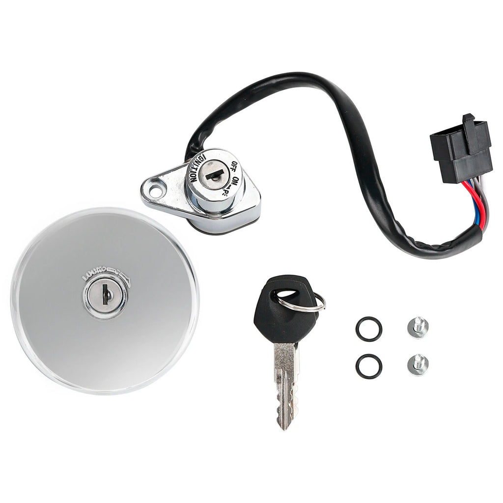 Ignition Switch & Fuel Tank Cap for Kawasaki Vulcan 500 LTD 800 Classic (2001–2009)