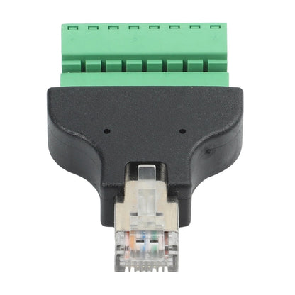 Green Screw Male Adapter for RJ45 to 8 Pin Terminal Block