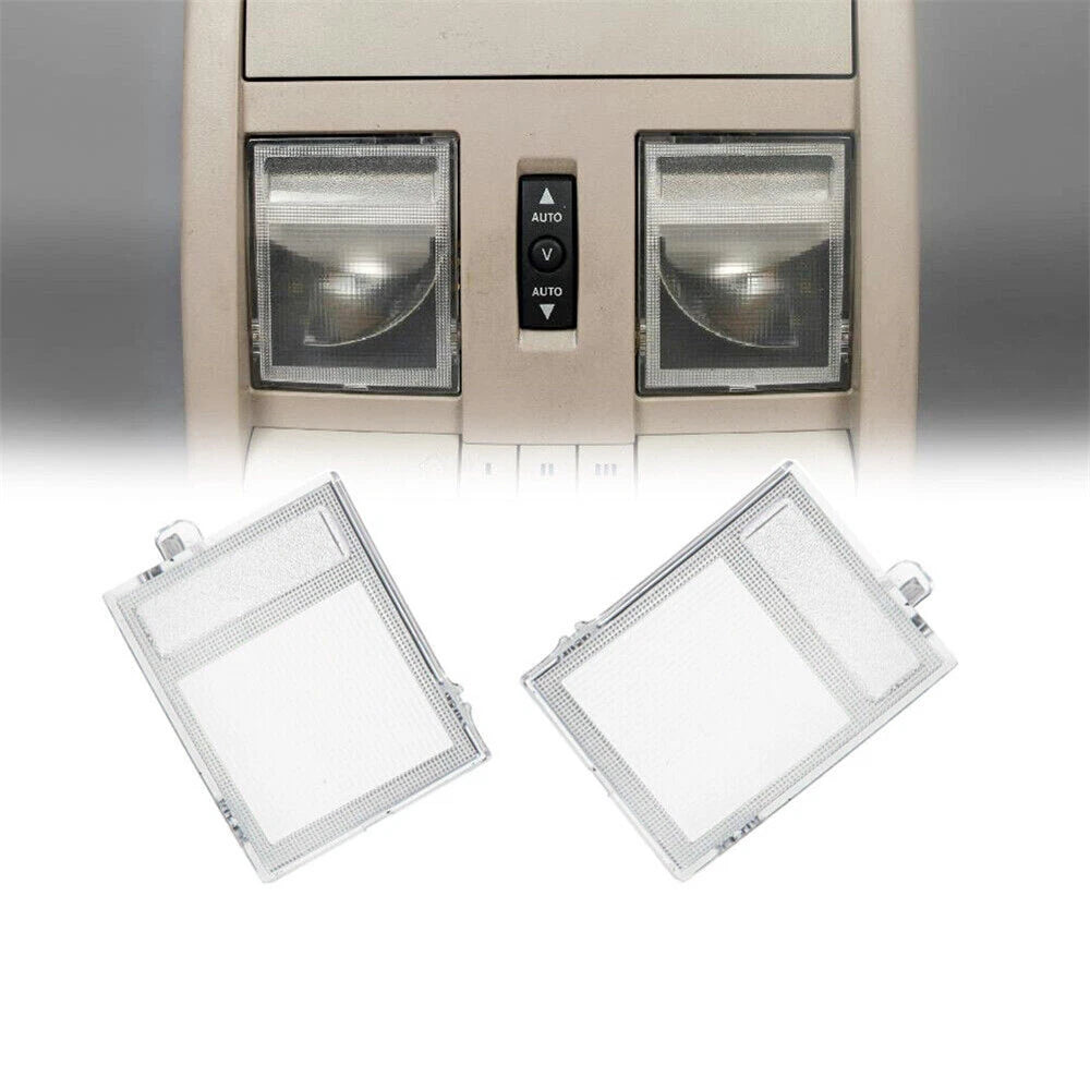 Interior L+R Overhead Front Console Light Cover Clear Lens For 05-20 Jeep Dodge