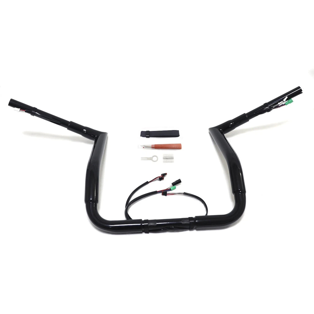 12" Black Prewired Handlebar for Harley Street Glide/Electra Glide (2014–2015)