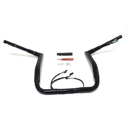 12" Black Prewired Handlebar for Harley Street Glide/Electra Glide (2014–2015)