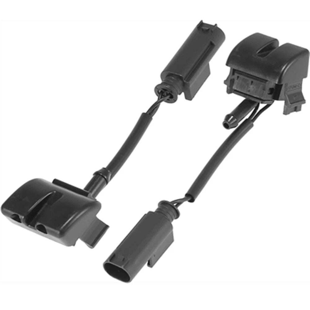 2Pcs Front Windshield Washer Nozzle & Connector for BMW E46 (1998–2006)