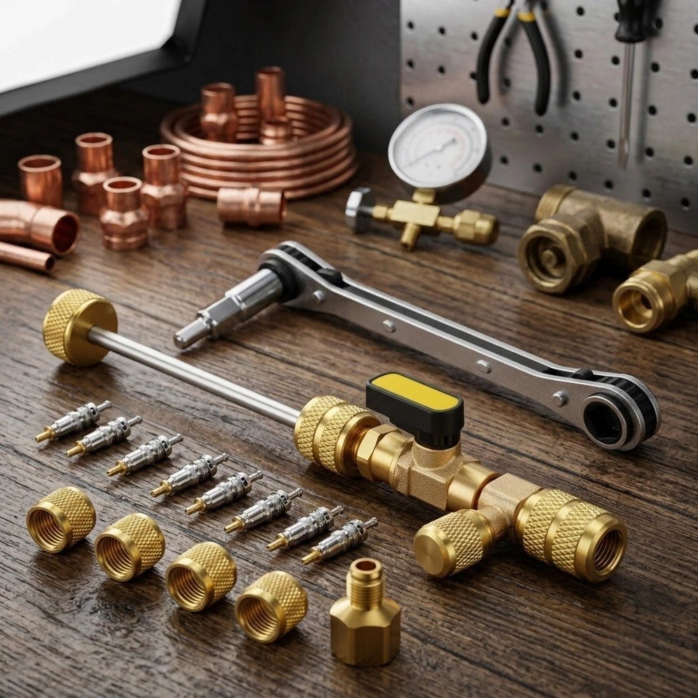 Valve Core Removal Tool for HVAC Refrigeration Equipment