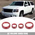 Air Conditioner Volume Tune Knob Decor Ring Set for Chevy Corvette C7 (2014–2019)