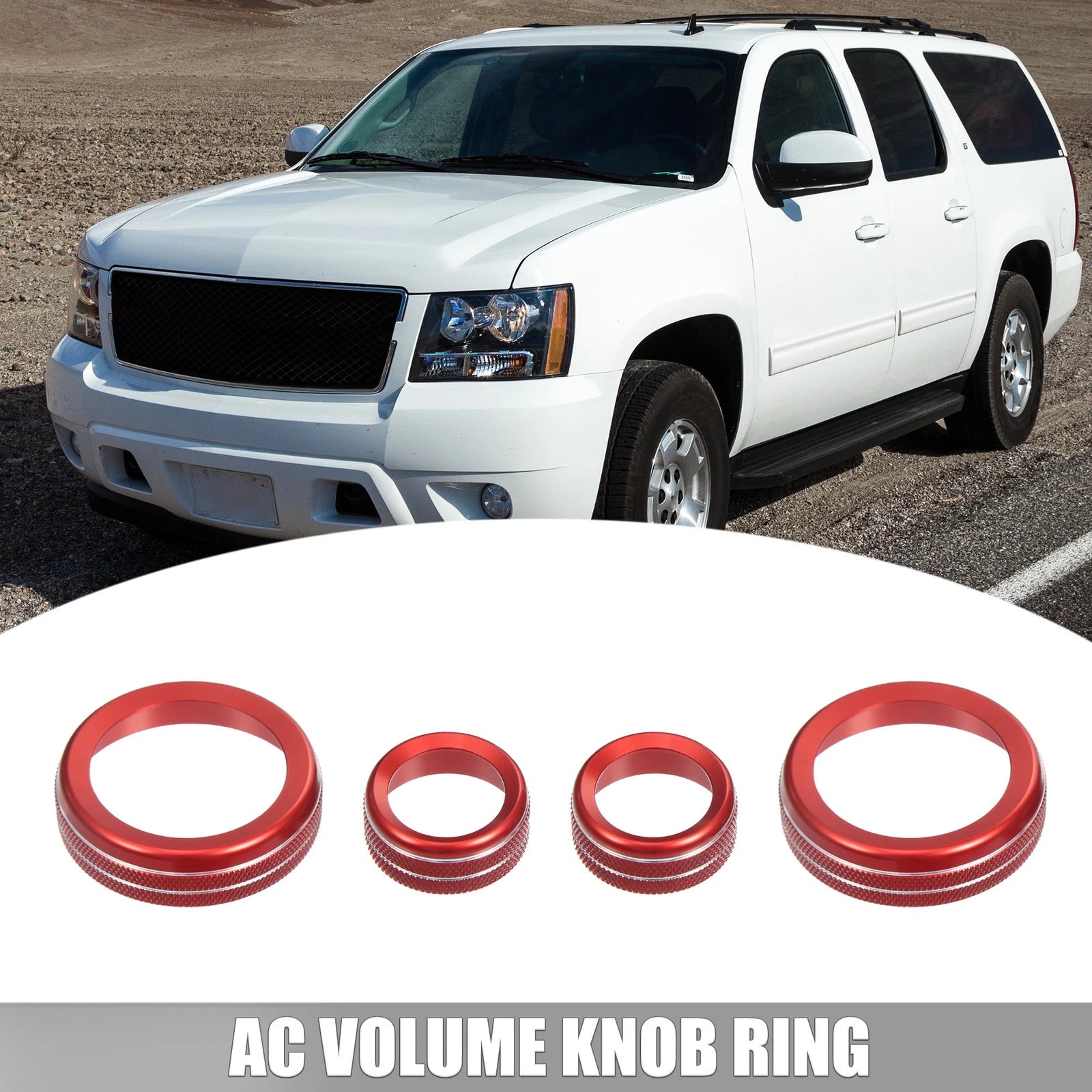 Air Conditioner Volume Tune Knob Decor Ring Set for Chevy Corvette C7 (2014–2019)