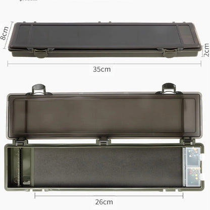 Multi Functional Carp Rig Box Tackle Storage with 20 Pins Waterproof Design