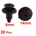 6mm Hole Trim Panel Plastic Rivets Push in Retainers Clips for Toyota (30)