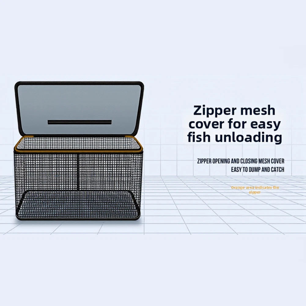 Lightweight Fishing Basket with Floatable Mesh 45x26x26cm