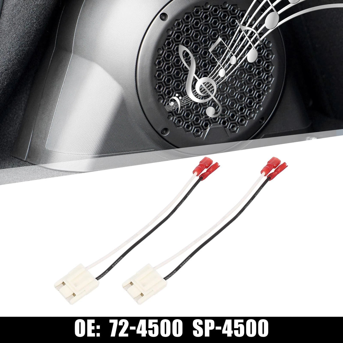 2X Speaker Connector Harness Adapter 72-4500 for Chevrolet K2500 (1988–1994)