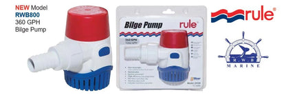 Rule Bilge Pump 360 GPH for Boating (Model 24DA)