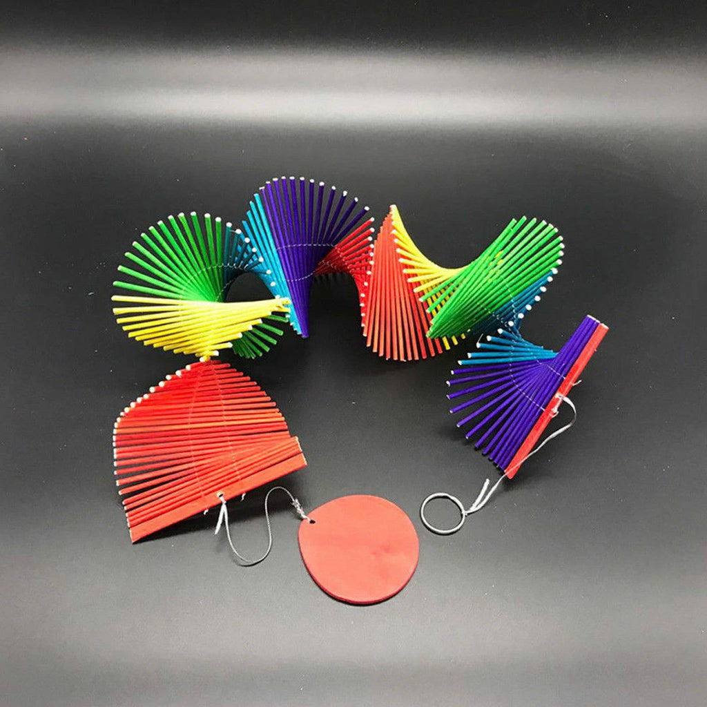 Rainbow Spiral Windmill Colorful Wind Chime Spinner for Garden