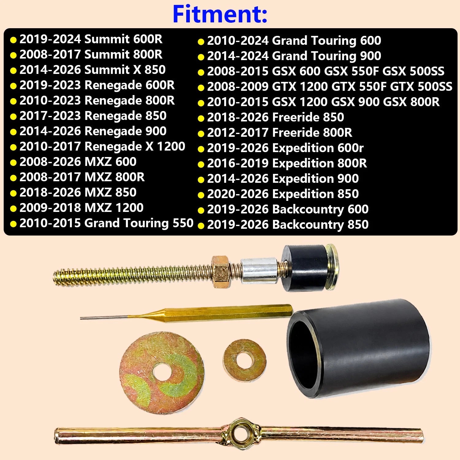 Clutch Compression Removal Tool for Ski-Doo Summit Renegade MXZ (2000–2023)