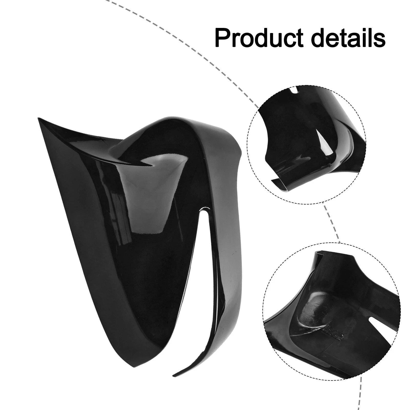 Side View Mirror Covers for Honda Civic (2006–2011) - Black ABS