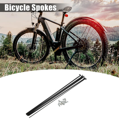 Bike Bicycle Spoke Kit 14G J Bend 293mm with Nipples for Universal Fit