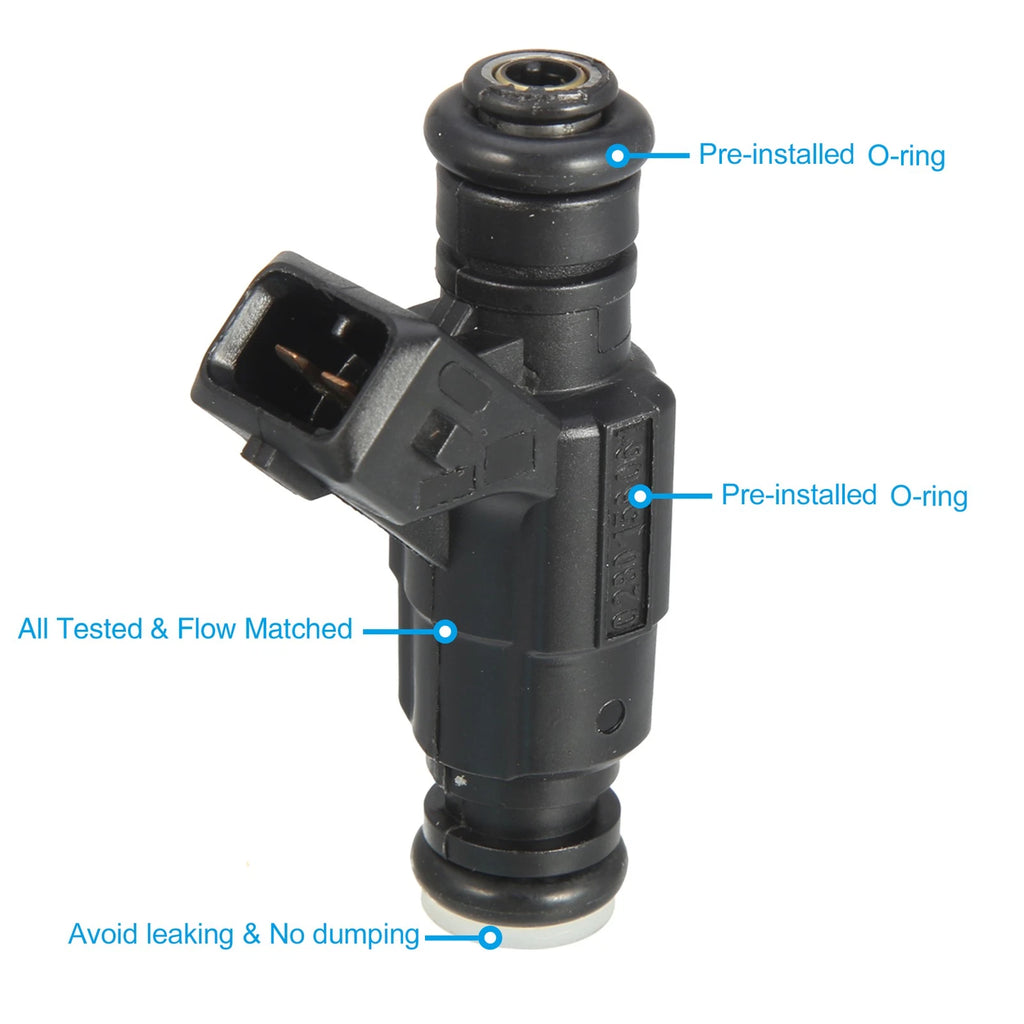 Fuel Injector Nozzle Replacement Set 4Pcs for Audi TT Coupe 1.8T (1998–2006)
