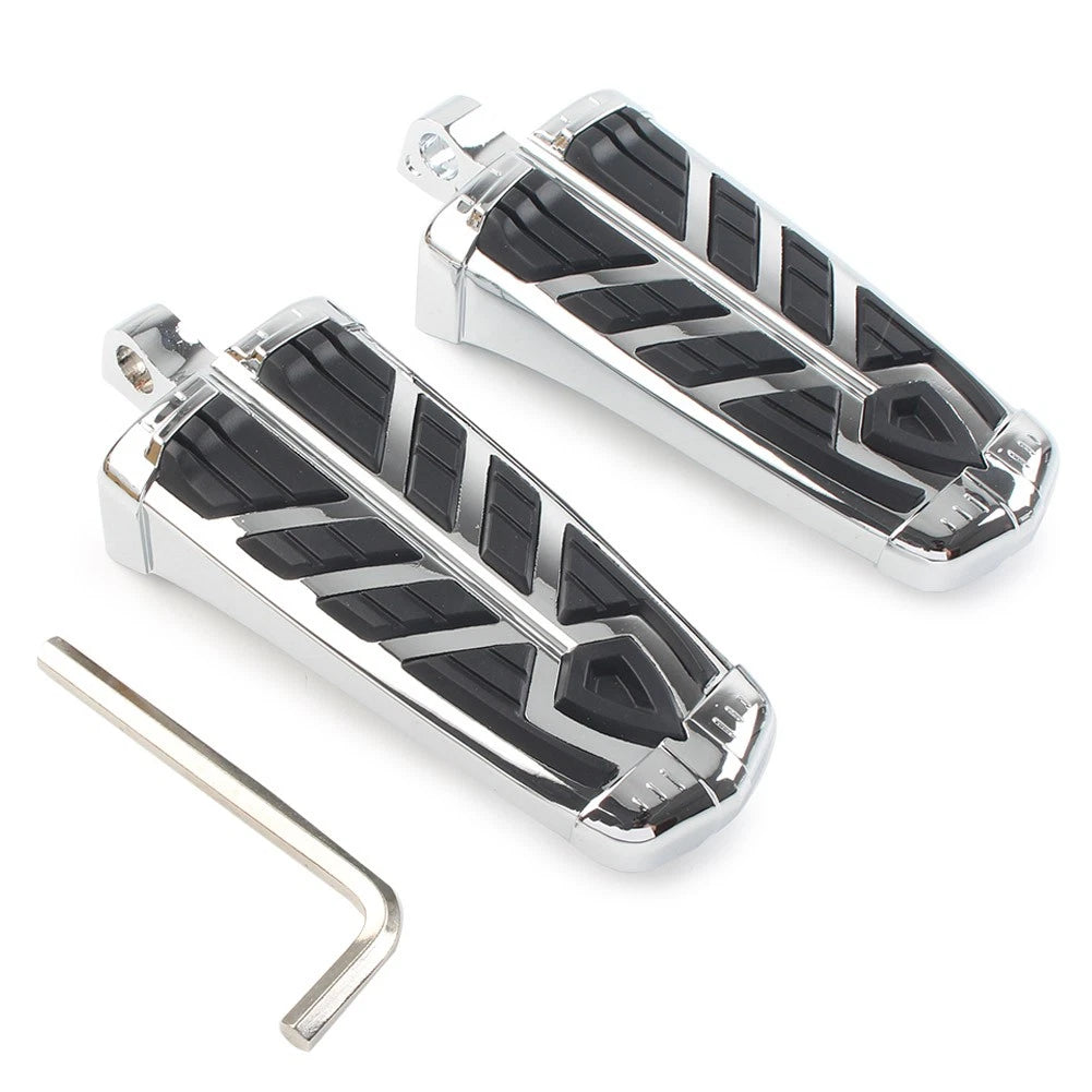 2X Male Mount-style Foot Pegs for Harley Davidson 10mm Chrome