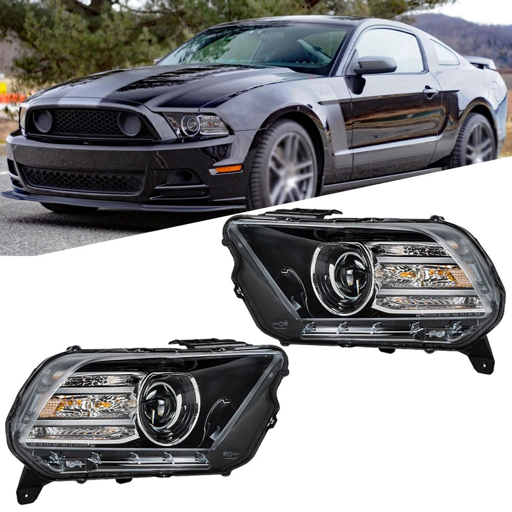 Headlight Assembly HID/Xenon W/LED for Ford Mustang (2013–2014) Left+Right