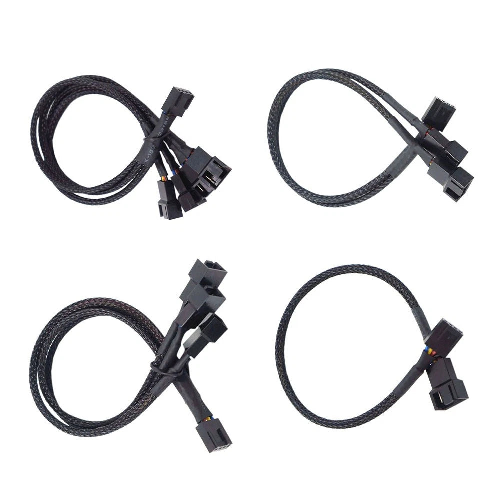 4-Pin PWM Fan Splitter Cable for Efficient PC Airflow Setup (26cm)