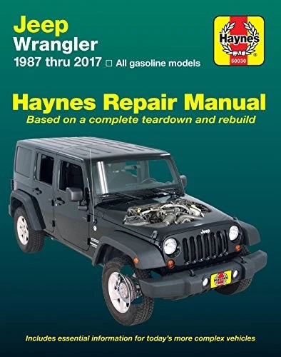 Haynes Repair & Maintenance Manual for Jeep Wrangler (1987–2017)