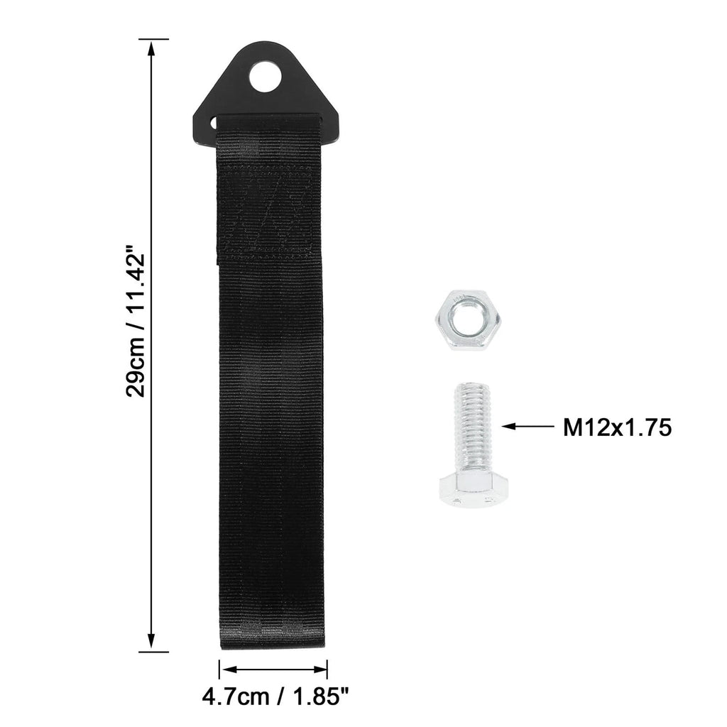 Tow Hook Strap M12x1.7 Front Bumper Universal 2 Pack for Car SUV Truck (Universal)