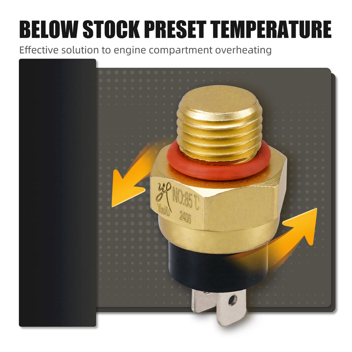 Radiator Coolant Temperature Switch M14x1.5mm 85℃ for KTM XC EXC