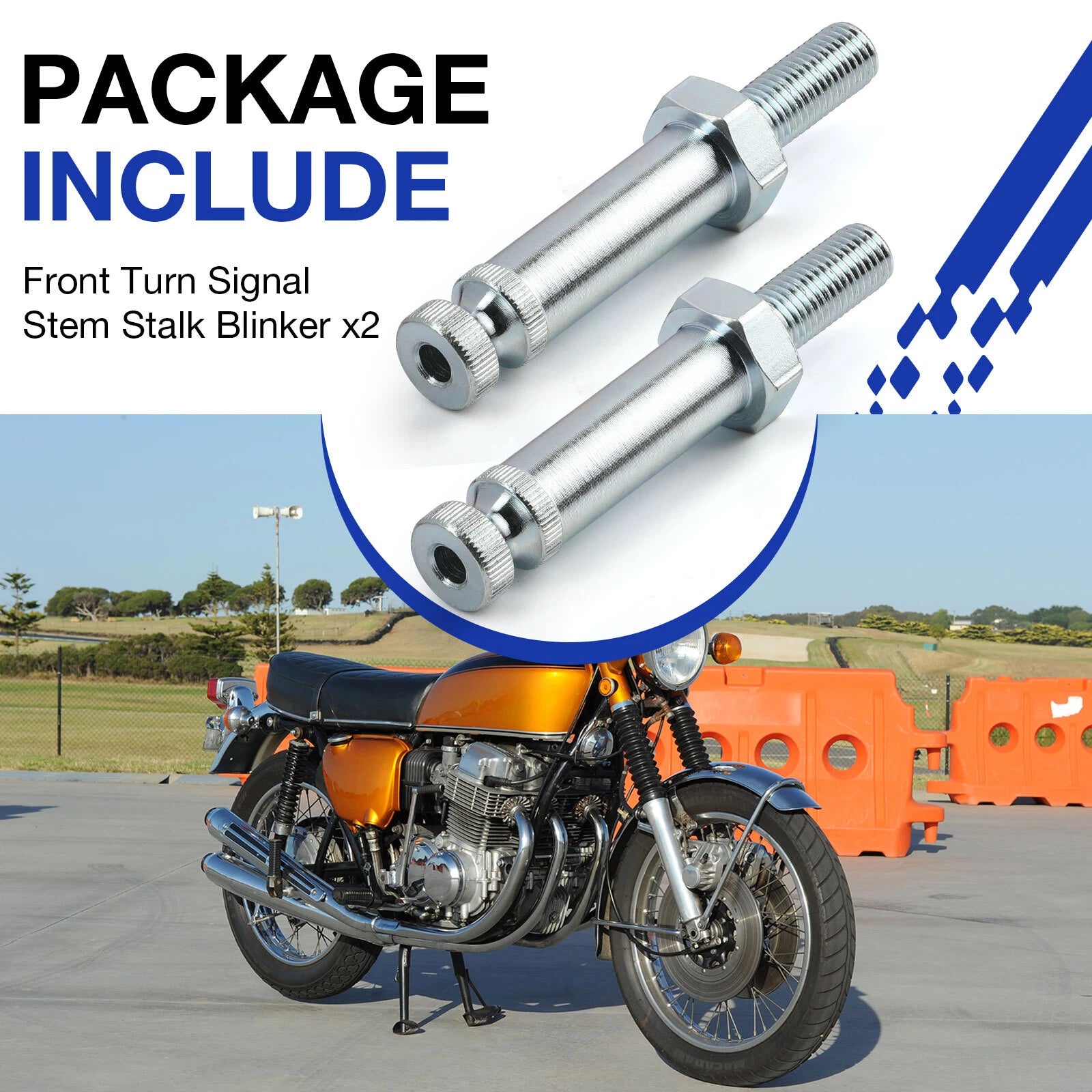 Front Turn Signal Stem Stalk Blinker for Honda CB500 CL125A CL175 CL350 CL450 (1970–1978)