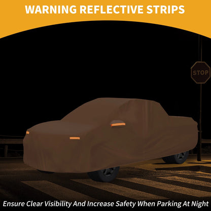 All Weather Car Cover Waterproof for Chevrolet Silverado Orange with Zipper