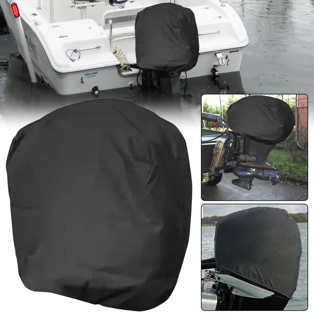Outboard Engine Cover for 30-60HP Motor (Waterproof, Black)