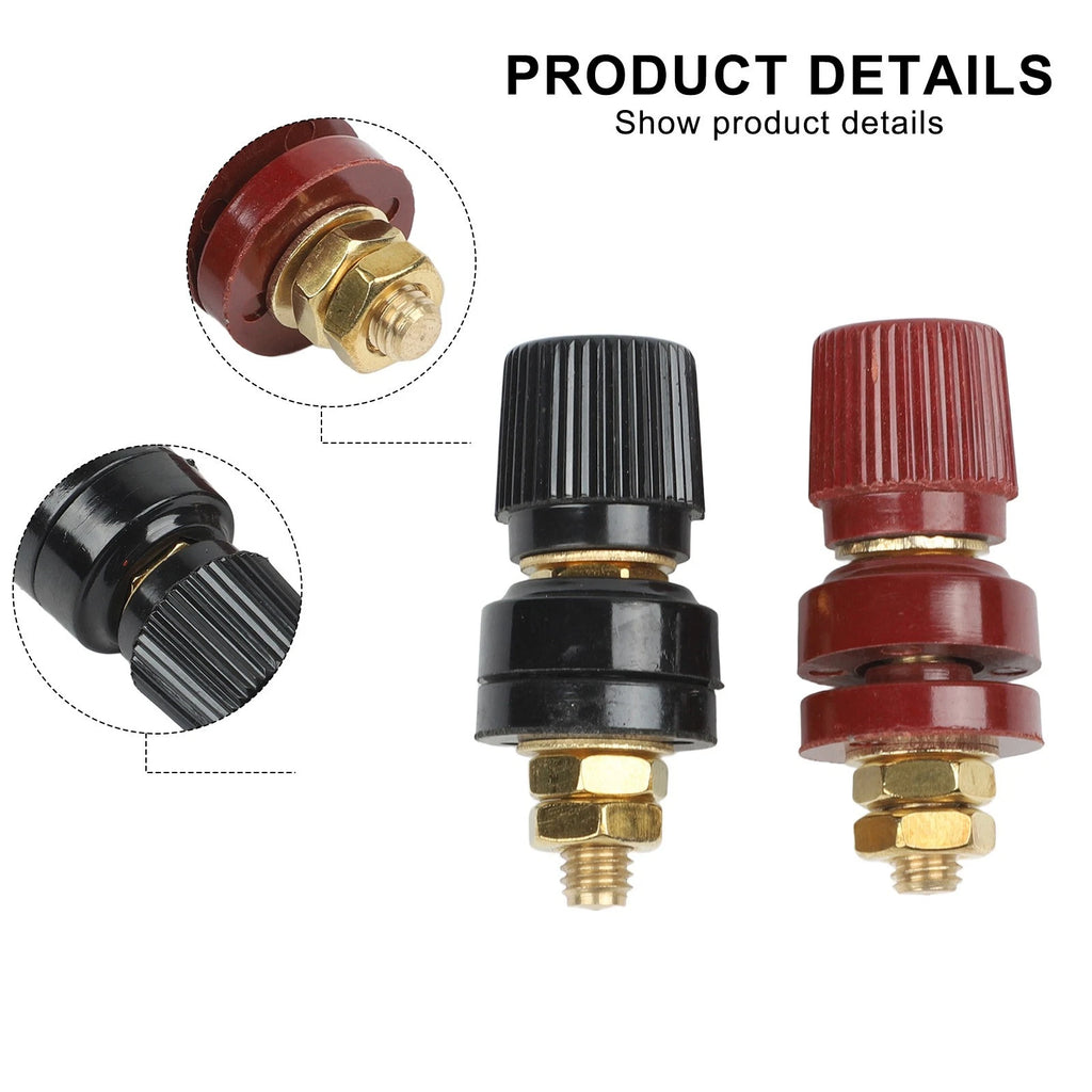 2X High Current Binding Posts M6 Thread Brass Alloy for Welding Machines