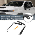 Rearview Mirror Cover Cap Set Black for Chevrolet Silverado for GMC (2014–2022)