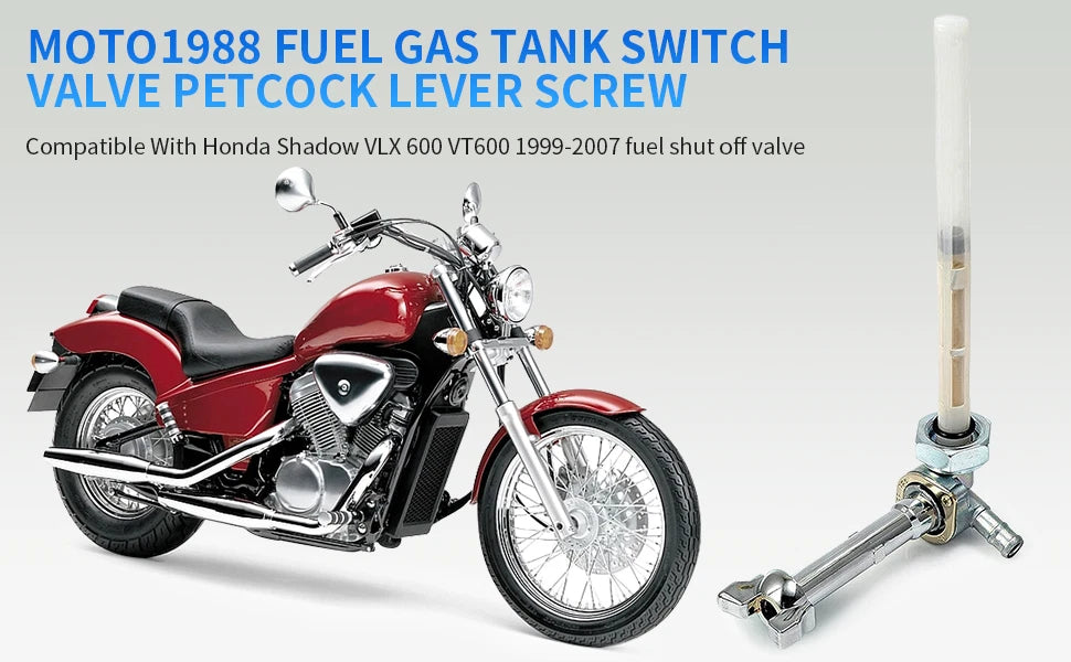 Fuel Valve Petcock for Honda Shadow 600 VLX VT C CD (1999–2007)