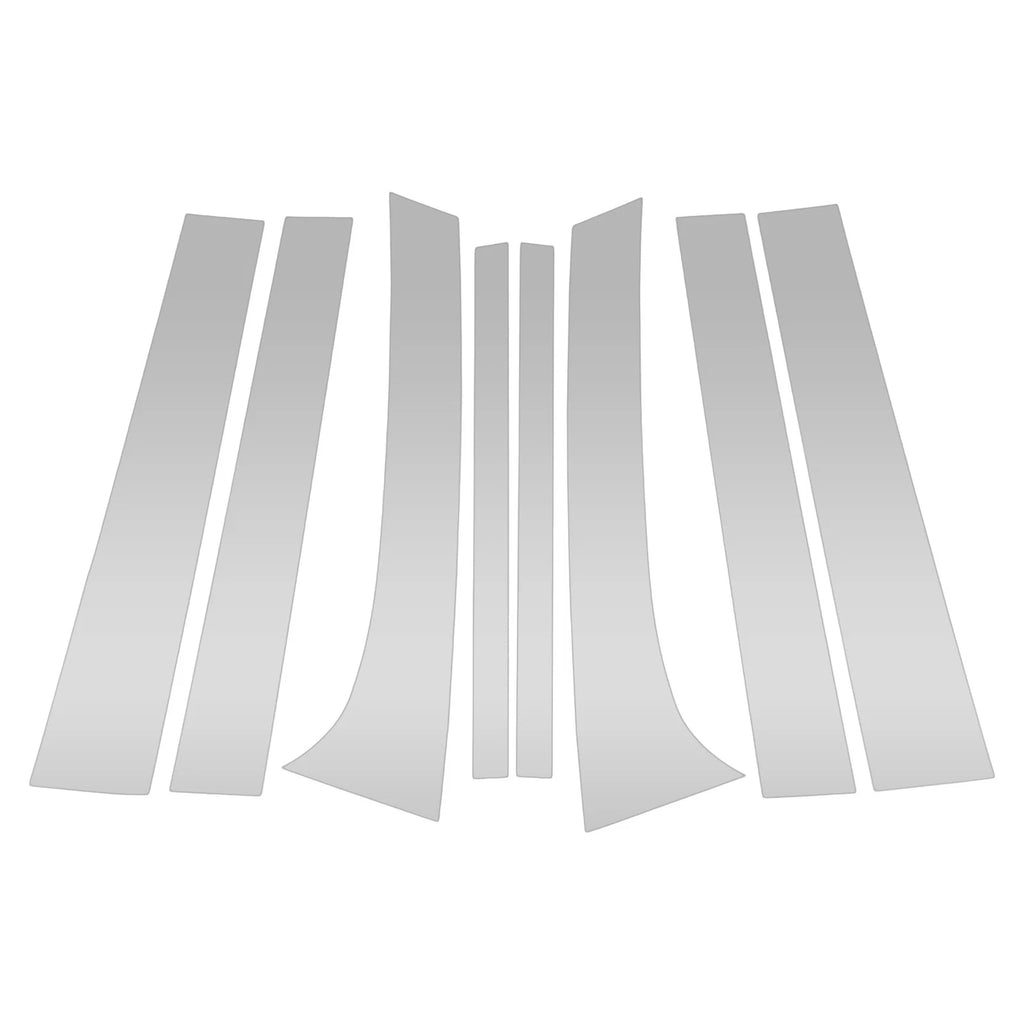 Pillar Window Trim Kit for Chevy Trailblazer (2002–2009) Silver Tone (8 Pc)