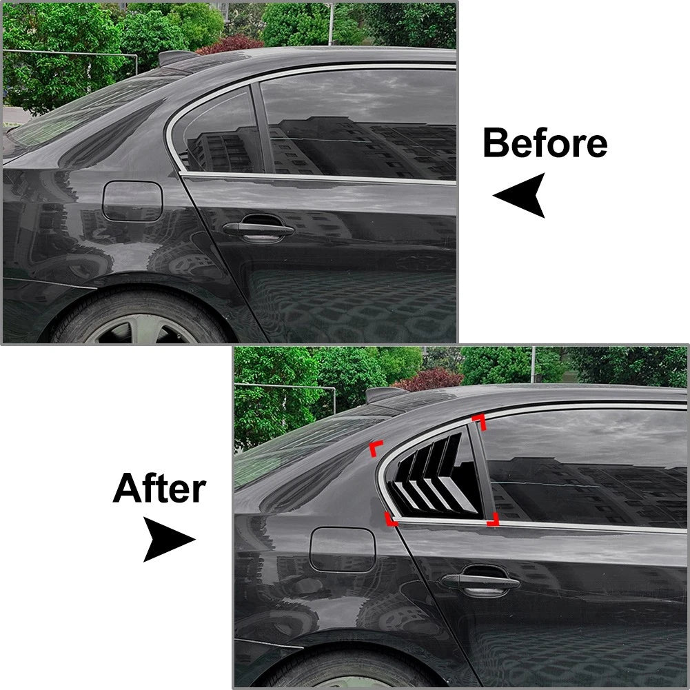 Rear Window Shutter Louver Cover Trim for BMW 5 Series E60 E61 (2004–2010)