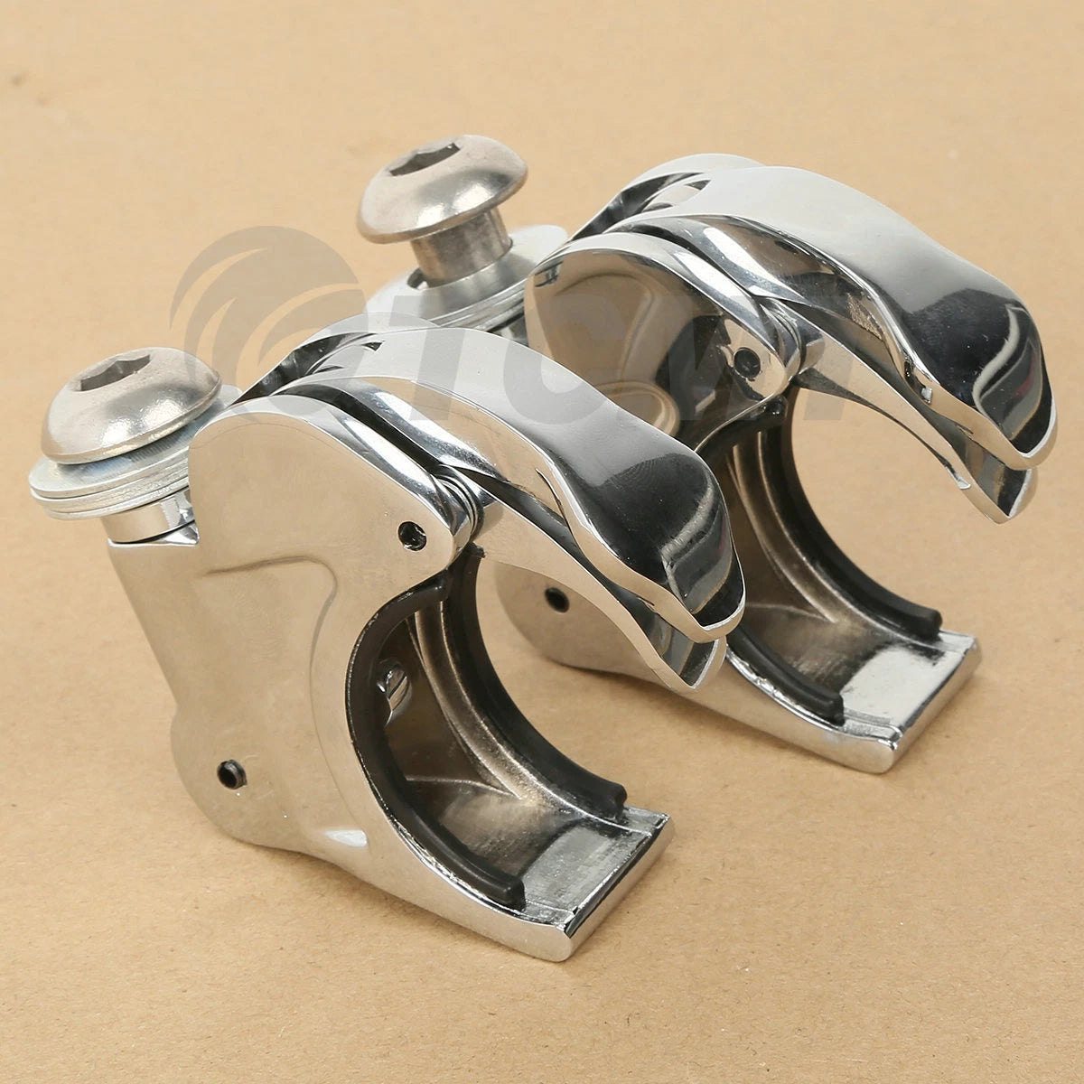 41mm Windshield Clamps for Harley Softail Custom Night Train (1988–2013) Chrome