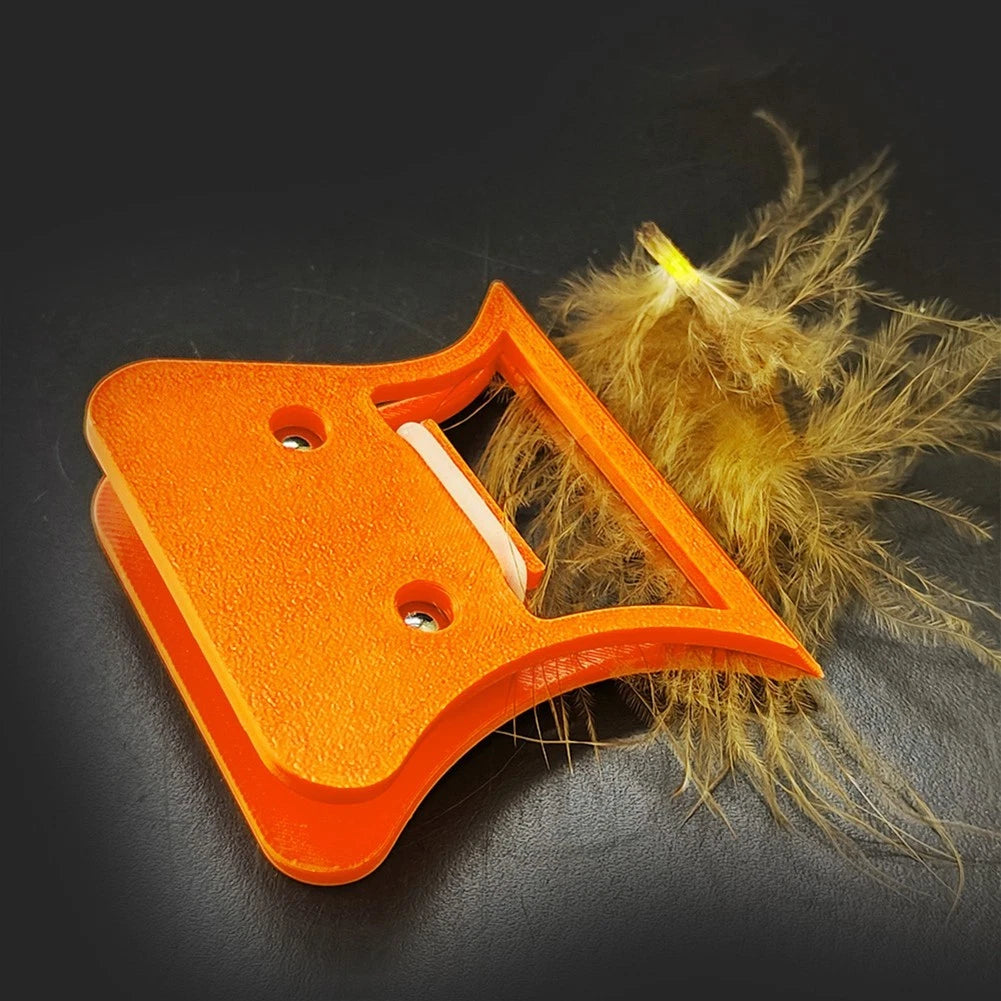 Hackle Pliers with Feather Fold Block for Fly Tying Efficiency