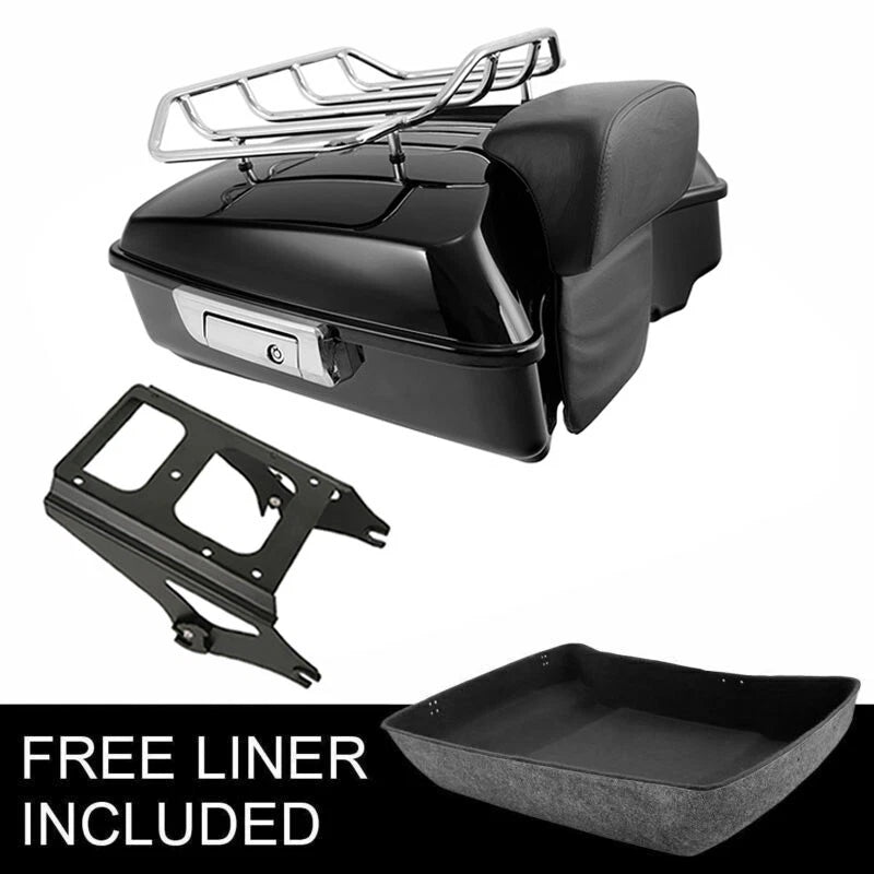 Chopped Trunk Backrest Mounting Rack for Harley Touring Road Glide (2009–2013)