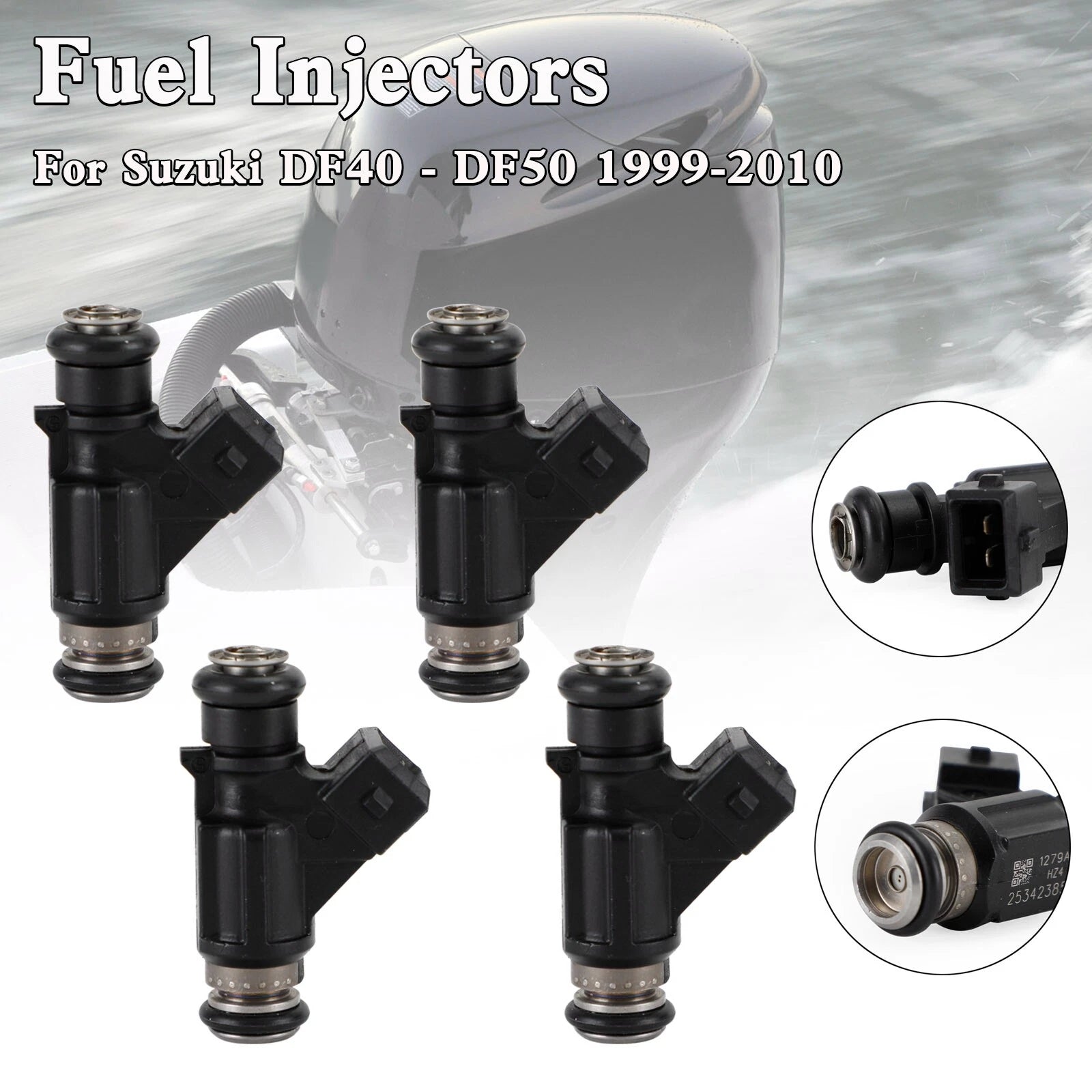 Set of 4 Fuel Injectors for Mercury Marine EFI 30-60 HP (T9) (2010–2023)