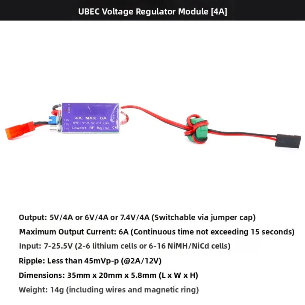 Voltage Regulator for RC Receivers - Switching BEC, Reverse Polarity Protection