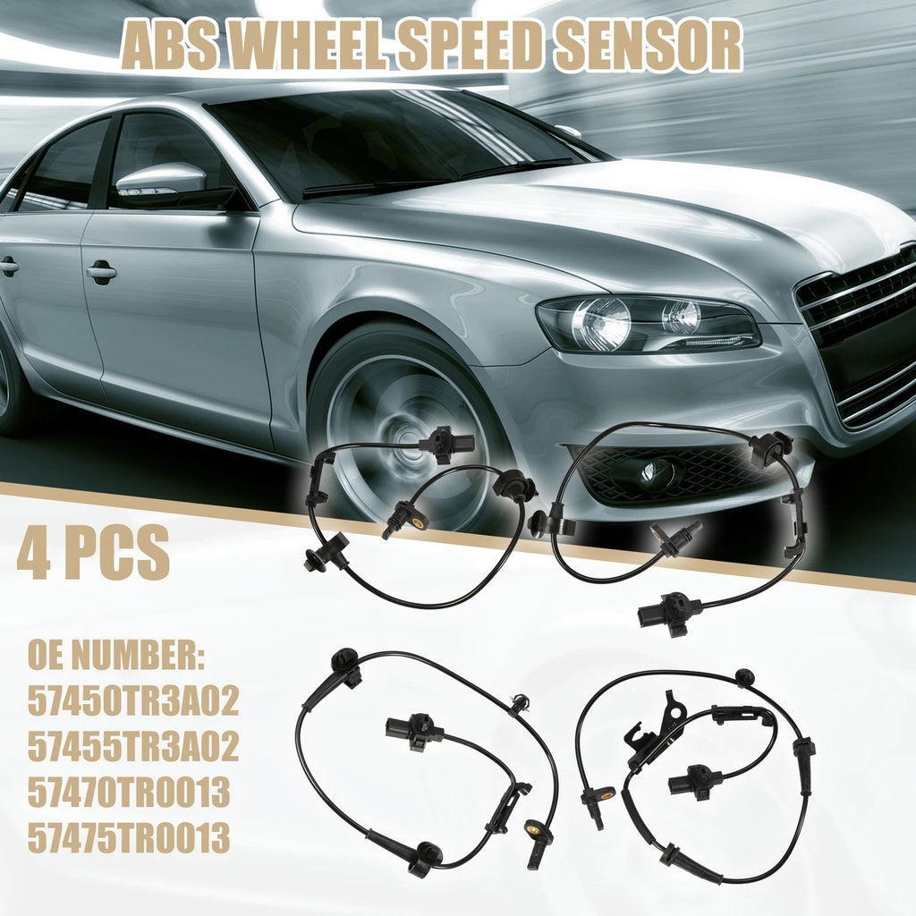 4X ABS Wheel Speed Sensor for Honda Civic (2012–2013)